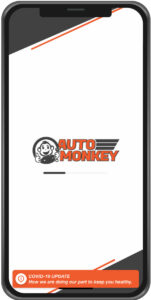 Auto Monkey Mobile App Home Screen