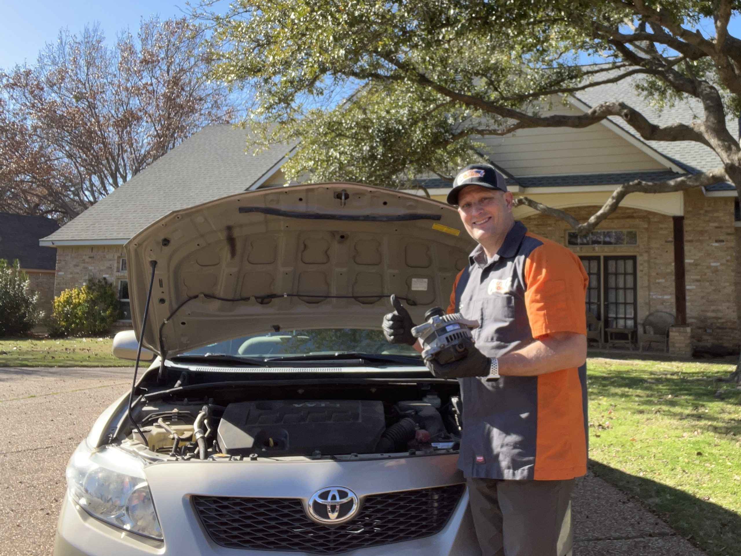 Auto Monkey mobile mechanic at a customer's house