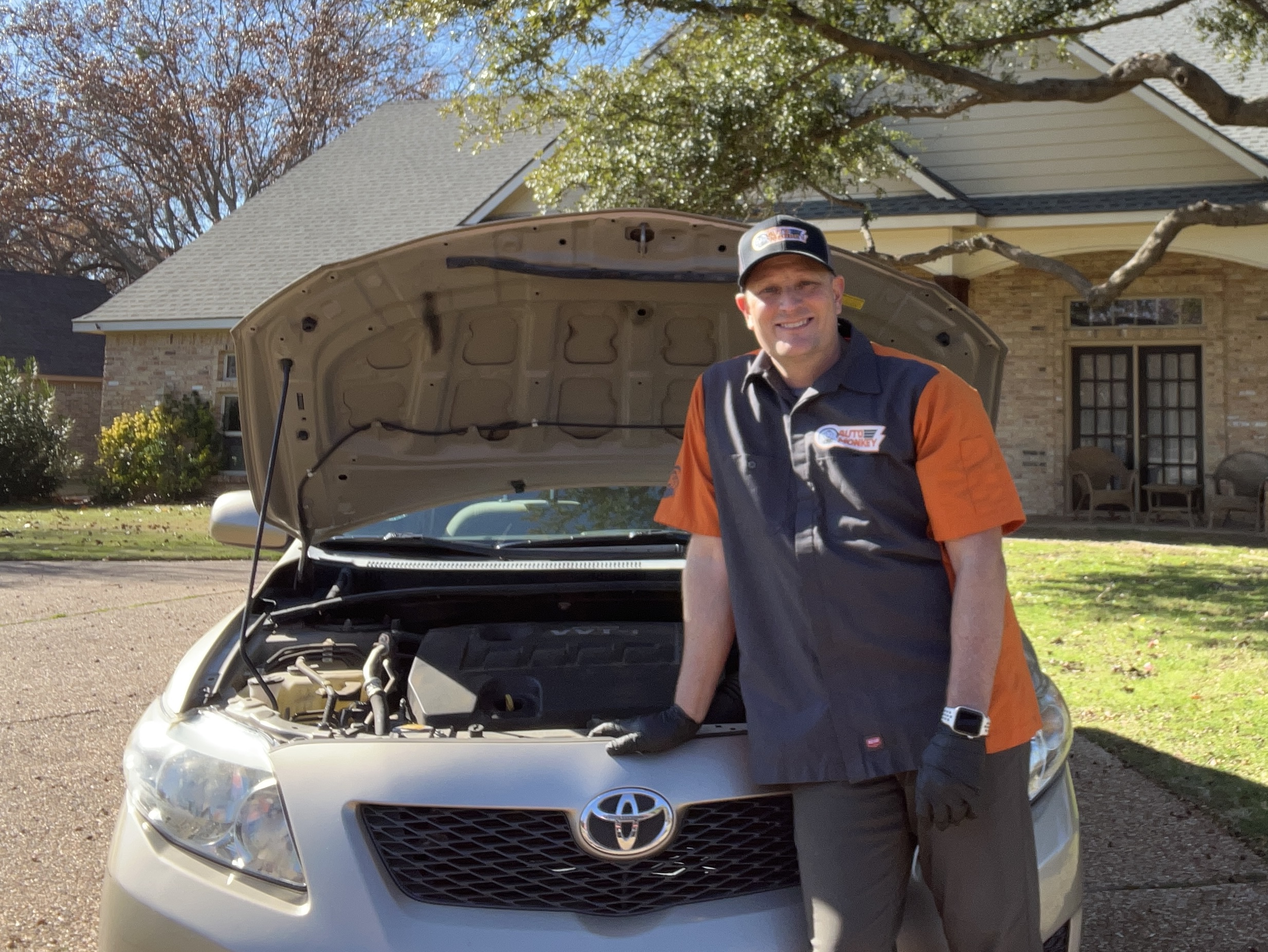 Auto Monkey mechanic doing some proper car care for the customer