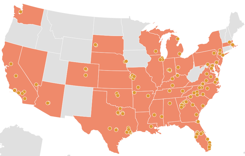 Auto Monkey Locations Map